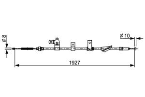 Seilzug, Feststellbremse hinten links Bosch 1 987 482 649