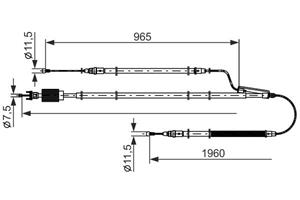 Seilzug, Feststellbremse mitte Bosch 1 987 482 805