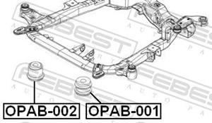 Lagerung, Hilfsrahmen/Aggregateträger beidseitig Febest OPAB-001