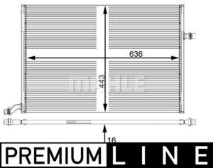 Mahle Lage temperatuurkoeler, Intercooler BEHR  CIR 25 000P