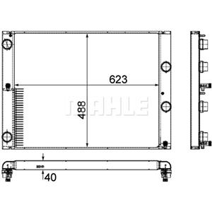 Mahle Radiator, motorkoeling BEHR  CR 1158 000P