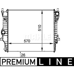 Mahle Radiator, motorkoeling BEHR  CR 1360 000P