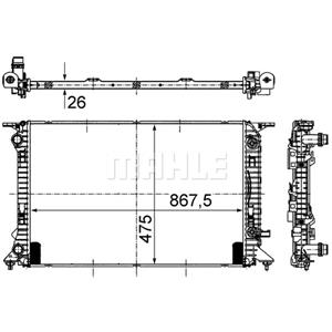 Mahle Radiator, motorkoeling  CR 910 000S