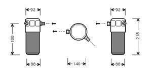 Audi Airco Droger 1.8 / 2.0 / 2.6 / 2
