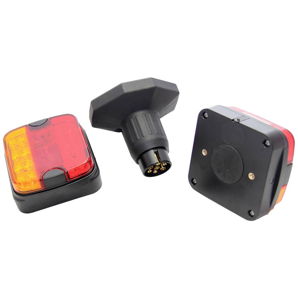 berger&schröter Berger & Schröter Aanhangerverlichtingsset 7-polig Remlicht, Achterlicht, Knipperlicht 12 V/DC Bluetooth-verbinding, Incl. magneethouder