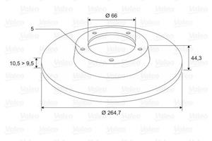 Valeo Bremsscheibe Hinterachse  186307