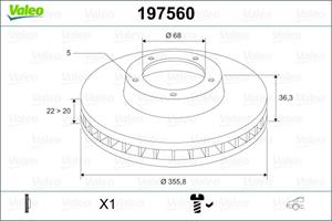 Valeo Bremsscheibe Hinterachse  197560