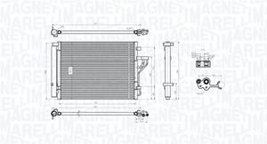 Magneti Marelli Kondensator, Klimaanlage  350203778000