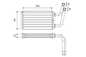 Opel Kachelradiateur, interieurverwarming