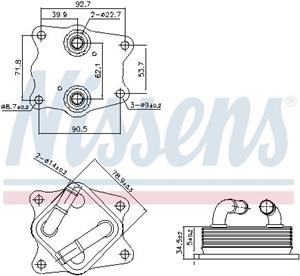 Nissens Ölkühler, Motoröl  91442