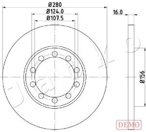 Japko Bremsscheibe Hinterachse  610314C