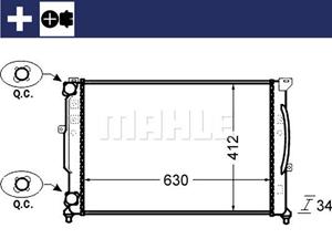 Mahle Original Kühler, Motorkühlung  CR 1423 000S