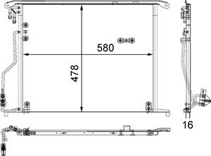 Mahle Original Kondensator, Klimaanlage  AC 334 000S