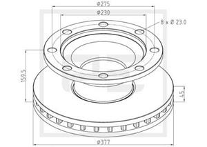 PE Automotive Bremsscheibe und  046.374-00A