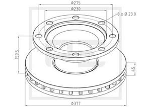 PE Automotive Bremsscheibe und  046.375-00A