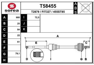 EAI Antriebswelle Vorderachse links  T58455