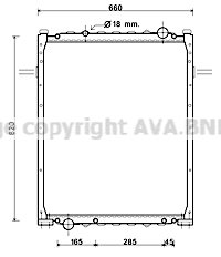 highwayautomotive Radiator, motorkoeling AVA COOLING ME2246