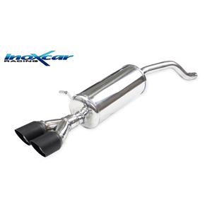 Renault 100% RVS Sportuitlaat passend voor  Clio 4 1.2 75pk 2013- 2x80mm Ceramic Black