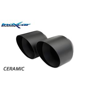 Volkswagen 100% RVS Sportuitlaat passend voor  Golf VII 1.4 125pk 2013- 2x80mm Ceramic Black