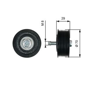 Nissan Geleide rol/omdraairol, Poly V-riem