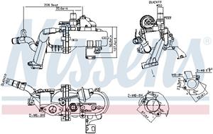 Kühler, Abgasrückführung Nissens 989285