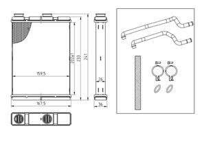 Nissan Kachelradiateur, interieurverwarming