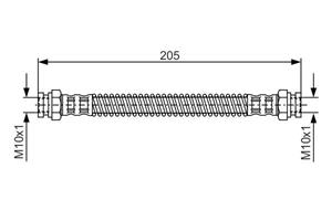 Bremsschlauch Hinterachse Bosch 1 987 476 686