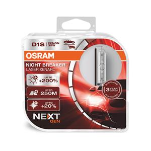 Abarth Osram Xenarc Night Breaker Laser Xenon lampen D1S - 12V/35W - set Ã  2 stuks (4500k)