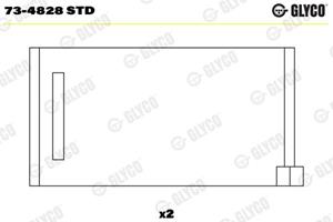 GLYCO Nockenwellenlager VW 73-4828 STD 070103673A,070103673B