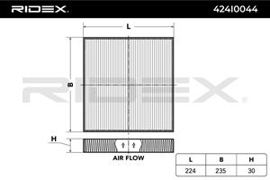 RIDEX Innenraumfilter Partikelfilter 424I0044 Filter, Innenraumluft,Pollenfilter HONDA,GREAT WALL,CR-V III (RE),CR-V IV (RM_)