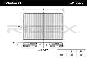RIDEX Innenraumfilter Aktivkohlefilter 424I0054 Filter, Innenraumluft,Pollenfilter OPEL,VAUXHALL,Astra H Caravan (A04),Astra H Schrägheck (A04)