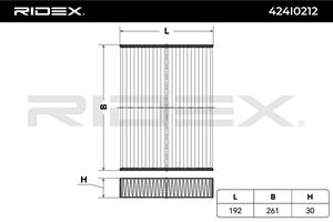 RIDEX Innenraumfilter Aktivkohlefilter 424I0212 Filter, Innenraumluft,Pollenfilter OPEL,RENAULT,FIAT,Vivaro B Combi (X82),Vivaro B Kastenwagen (X82)