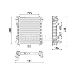 Mahle Motor radiator  CR 2707 000P