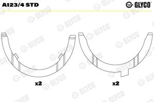 GLYCO Distanzscheibe, Kurbelwelle VW,AUDI,FORD A123/4 STD 021198421,026198421,056105635B  056105637B,021198421,026198421,056105635B,056105637B
