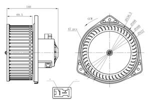 nissan Kachelventilator 34303 NRF