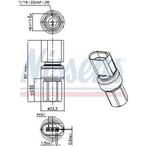 Nissens Drukschakelaar, airconditioning ** FIRST FIT **  301098