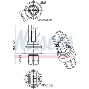 Nissens Drukschakelaar, airconditioning ** FIRST FIT **  301104