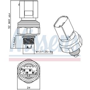 Nissens Drukschakelaar, airconditioning ** FIRST FIT **  301145