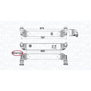 Magneti Marelli Intercooler, inlaatluchtkoeler  351319205850