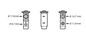 Expansionsventil, Klimaanlage hinten Van Wezel 06001360
