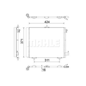Mahle Condensator, airconditioner BEHR  AC 460 000S