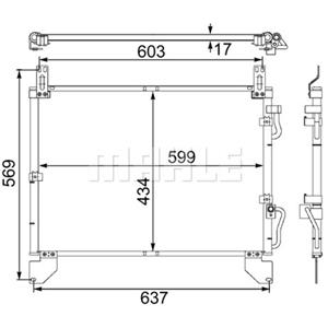 Mahle Condensator, airconditioner BEHR  AC 480 000S