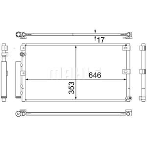 Mahle Condensator, airconditioner BEHR  AC 530 000S