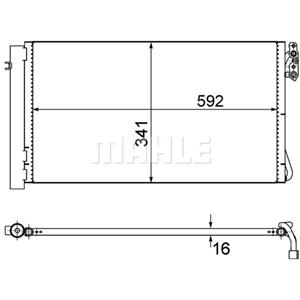 Mahle Condensator, airconditioner BEHR  AC 414 001S