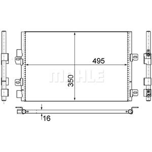 Mahle Condensator, airconditioner BEHR  AC 525 000S