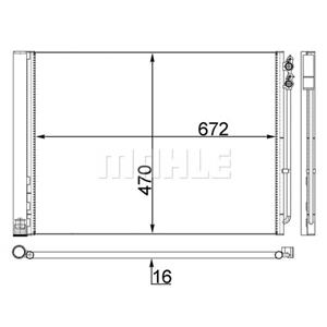 Mahle Condensator, airconditioner BEHR  AC 567 000S
