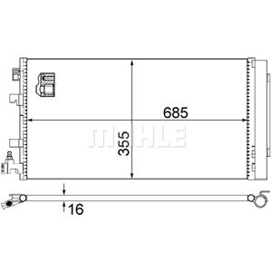 Mahle Condensator, airconditioner BEHR  AC 630 000S