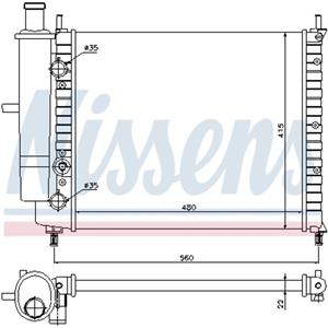 Nissens Radiator, motorkoeling  61779