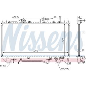 Kühler, Motorkühlung Nissens 64802A