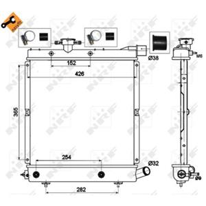 Nrf Radiator, motorkoeling EASY FIT  50313